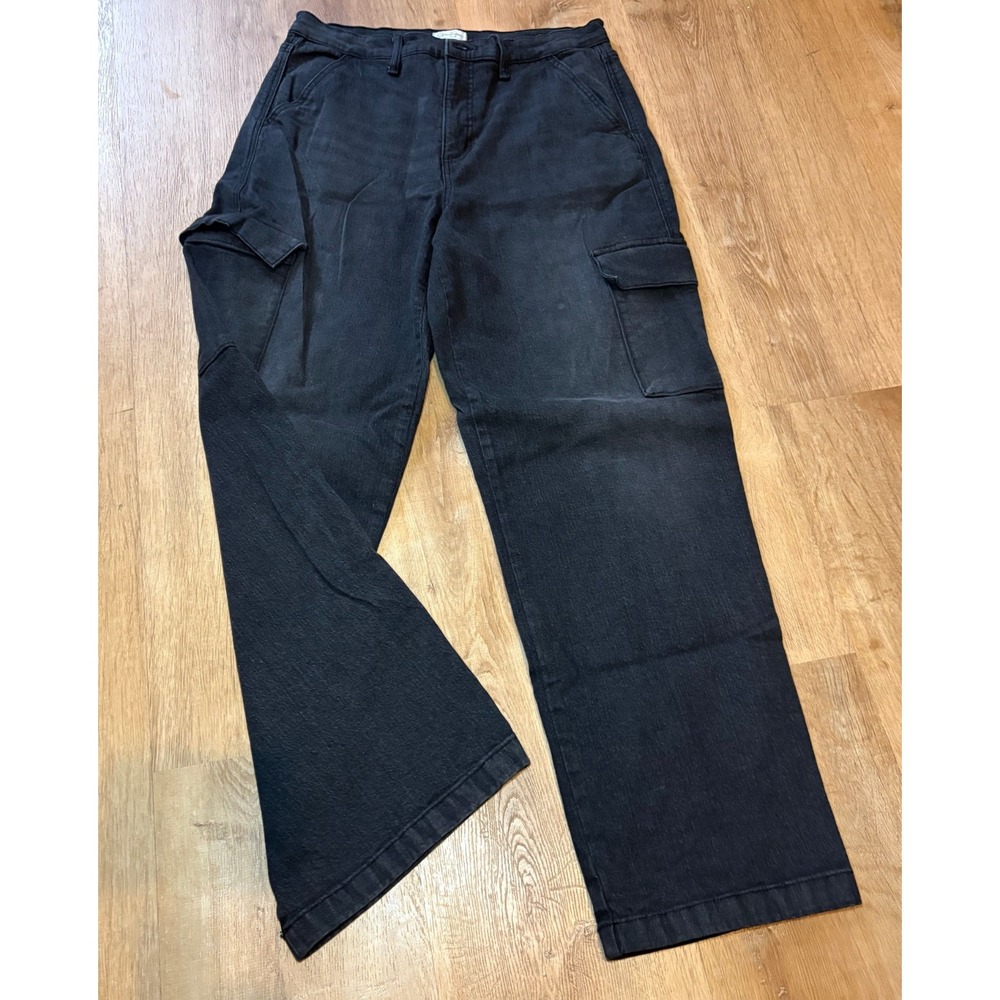 Jessica Simpson Women's High‎ Rise Size 10 Stretch Cargo Jeans Black